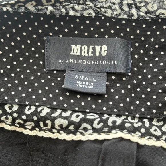 Anthropologie Floral Print Dress Long Sleeve‎ Mini Dress Black Gray S - Picture 10 of 12